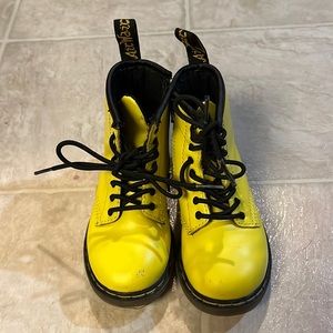 Toddler yellow Dr. Marten shoes